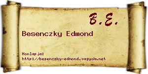 Besenczky Edmond névjegykártya